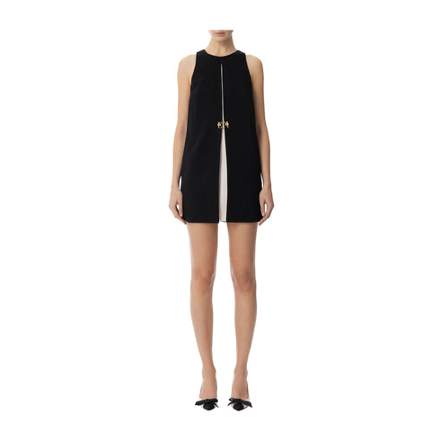 Elisabetta Franchi Abito corto Abito Donna gemello dorato Nero burro - Francavilla Moda
